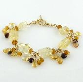 yellow topaz beaded bracelet