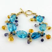 Cracked Blue Quartz Bracelet