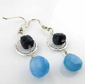 blue chalcedony chandelier earrings