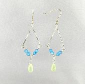 blue gemstone jewelry chalcedony earrings handcrafted