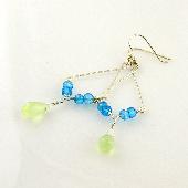 blue gemstone jewelry chalcedony women earring