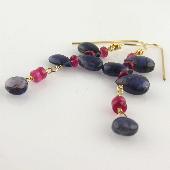 pink sapphire women earrings