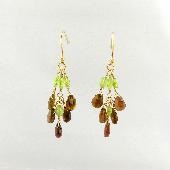 dark green peridot fashion earrings