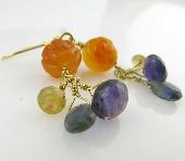 yellow garnet wire earrings women