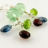 blue gemstone jewelry peridot gemstones earrings