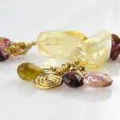 yellow citrine fashion earring