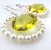 pearl beaded handmade jewelry earrings