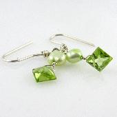 green peridot handmade earrings