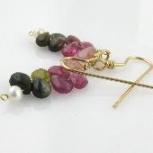 white tourmaline gemstones earrings