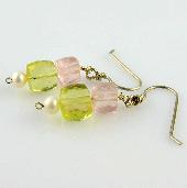 pink pearl fashion earrings
