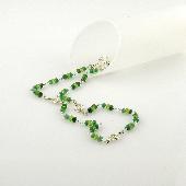 green emerald wire necklaces