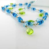 dark blue topaz fashion necklace