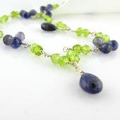 blue gemstone jewelry peridot handmade beaded necklaces