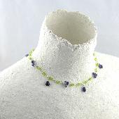 green peridot pearl necklace