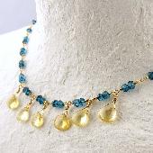 blue gemstone jewelry citrine bead necklaces
