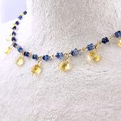 blue gemstone jewelry citrine handmade jewelry necklaces