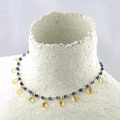 yellow citrine beaded jewelry necklace