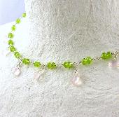 green peridot handcrafted necklace