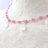 pink topaz women necklaces