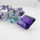 blue gemstone jewelry amethyst gemstone jewelry fashion necklaces