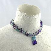 blue gemstone jewelry topaz handcrafted necklace
