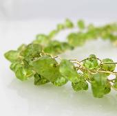 green peridot handcrafted necklace