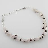 red garnet gemstones wire necklaces