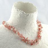 pink pearl beaded necklaces